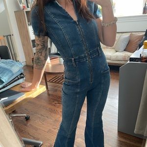 Free People denim Jumpsuit!